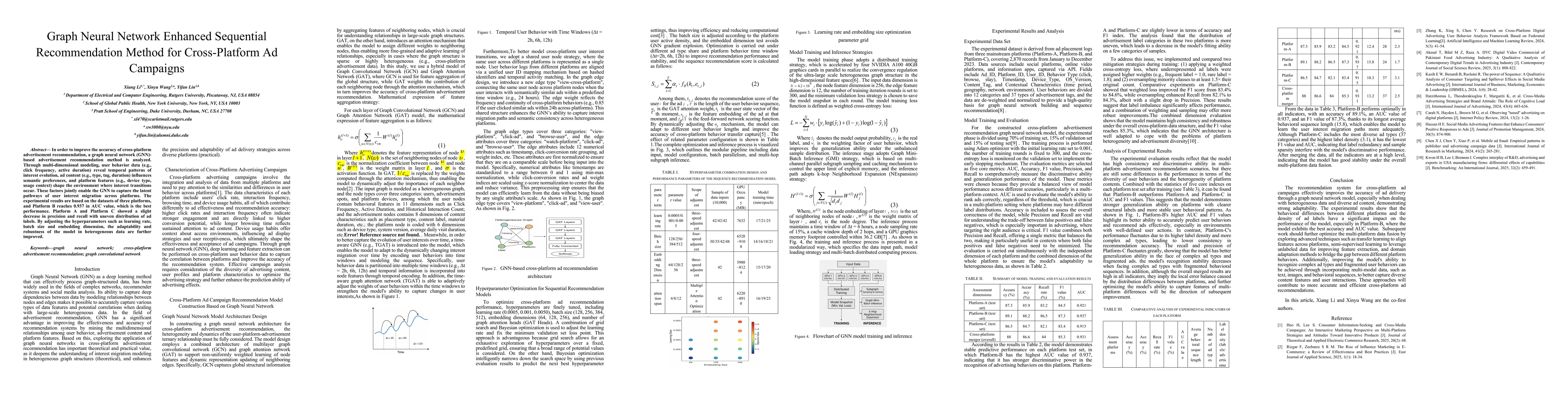 Thumbnail for Graph Neural Network Enhanced Sequential Recommendation Method for
  Cross-Platform Ad Campaign