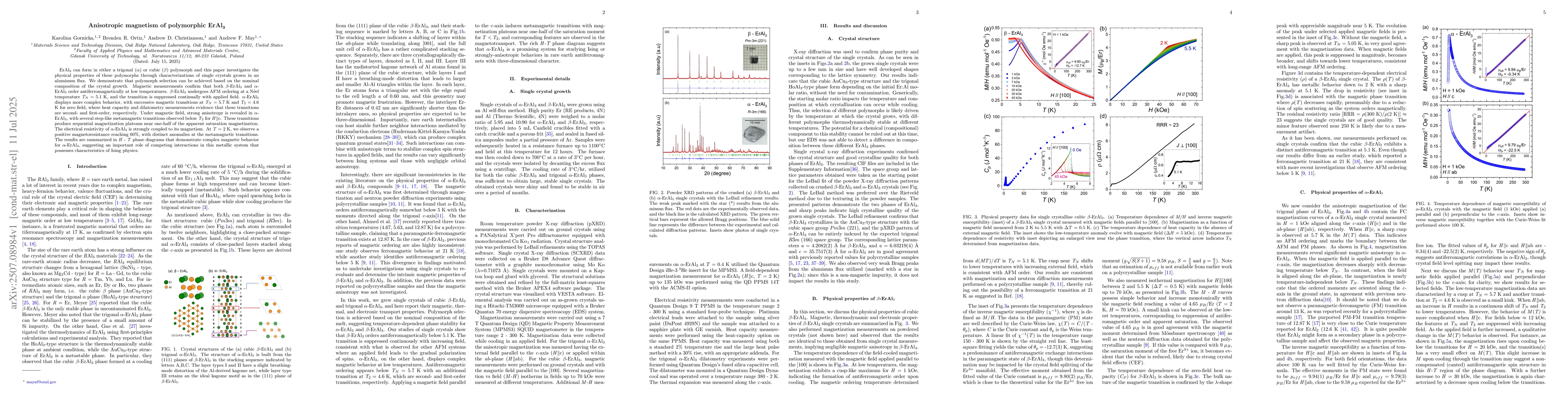 Thumbnail for Anisotropic magnetism of polymorphic ErAl3
