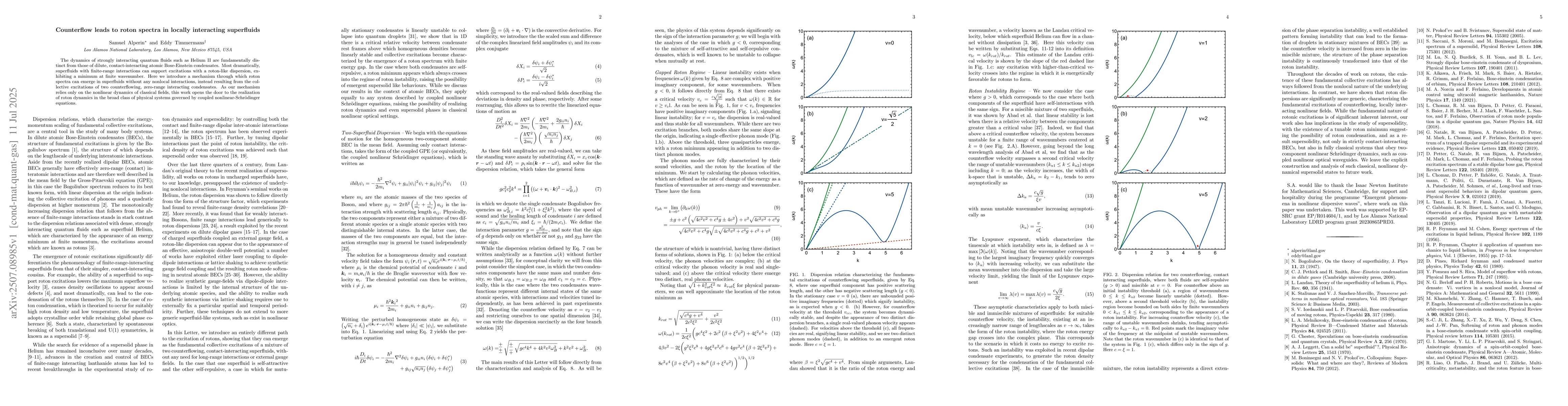 Thumbnail for Counterflow leads to roton spectra in locally interacting superfluids
