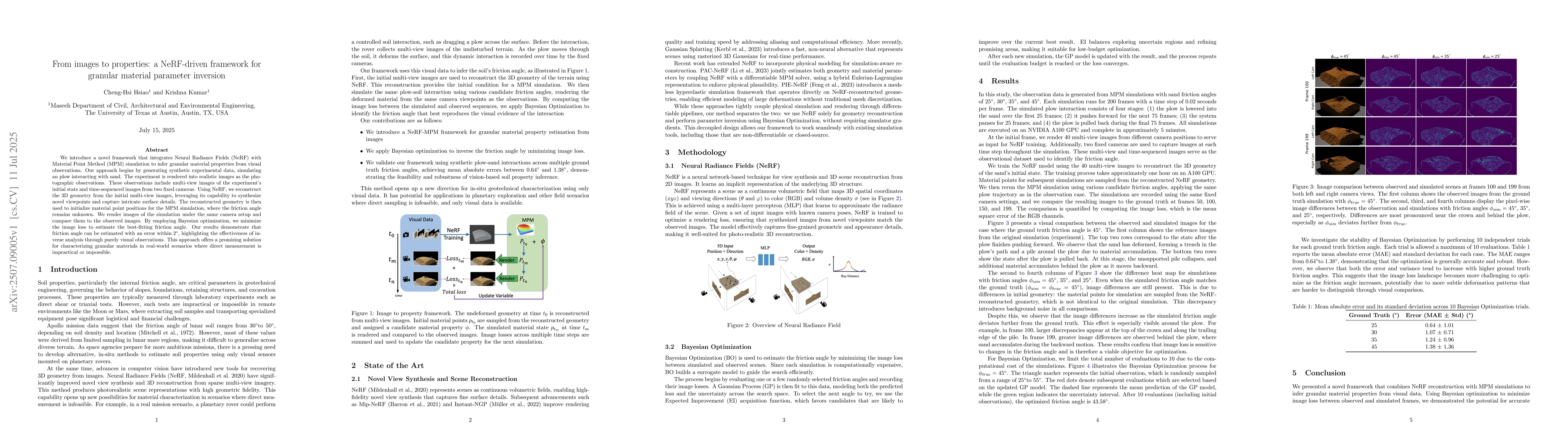 Thumbnail for From images to properties: a NeRF-driven framework for granular material
  parameter inversion
