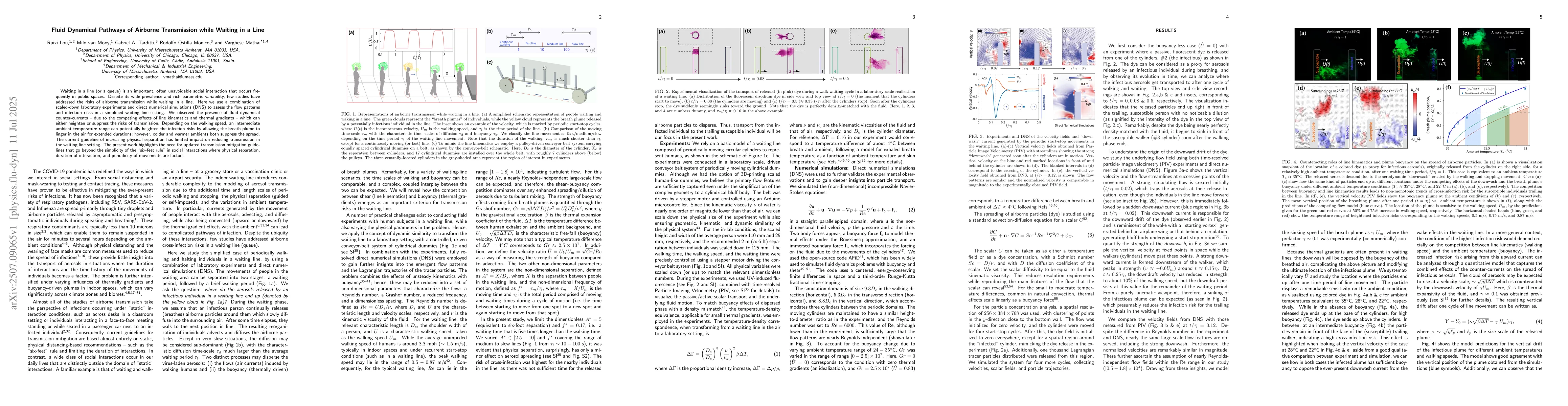 Thumbnail for Fluid Dynamical Pathways of Airborne Transmission while Waiting in a
  Line