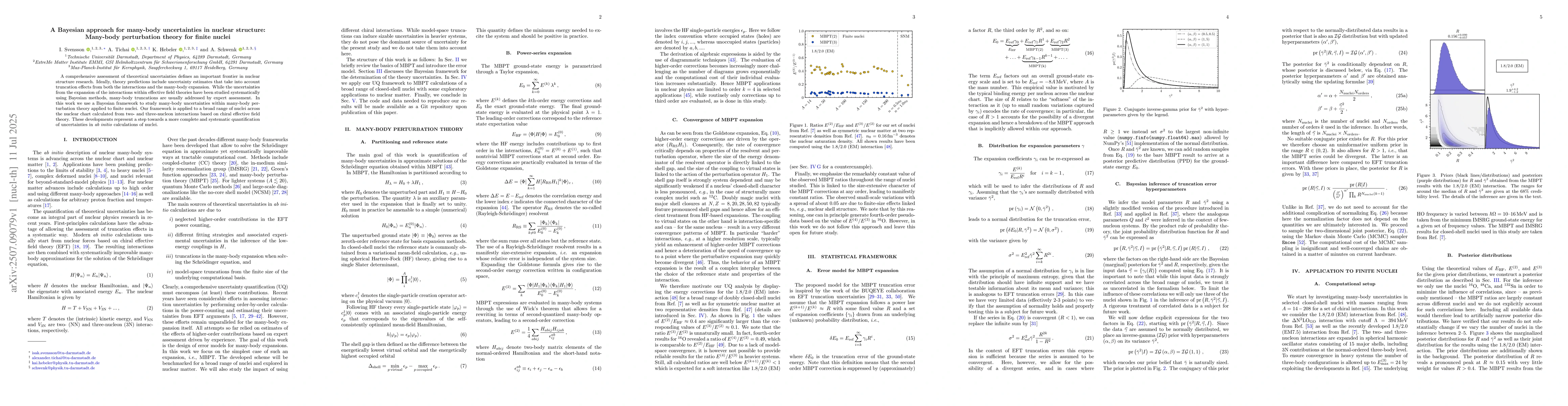 Thumbnail for A Bayesian approach for many-body uncertainties in nuclear structure:
  Many-body perturbation theory for finite nuclei