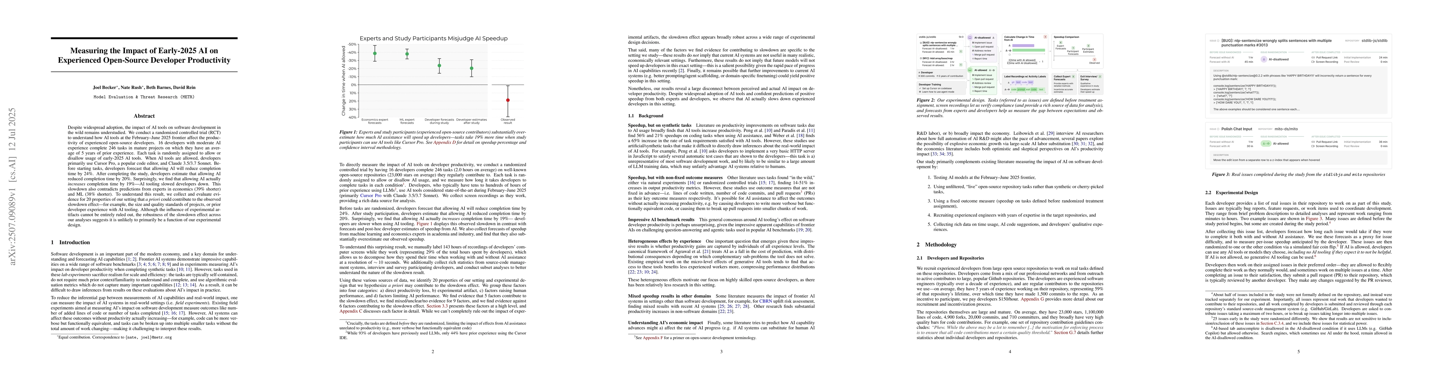 Thumbnail for Measuring the Impact of Early-2025 AI on Experienced Open-Source
  Developer Productivity