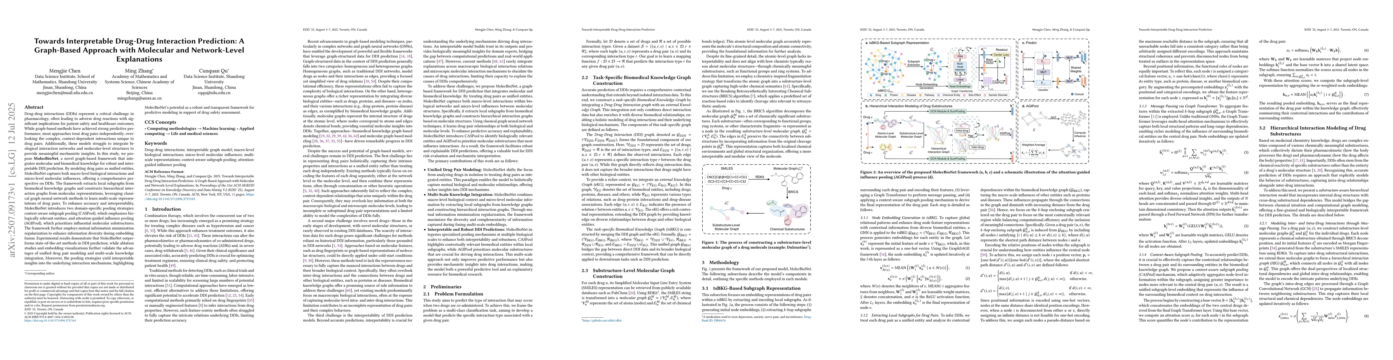 Thumbnail for Towards Interpretable Drug-Drug Interaction Prediction: A Graph-Based
  Approach with Molecular and Network-Level Explanations