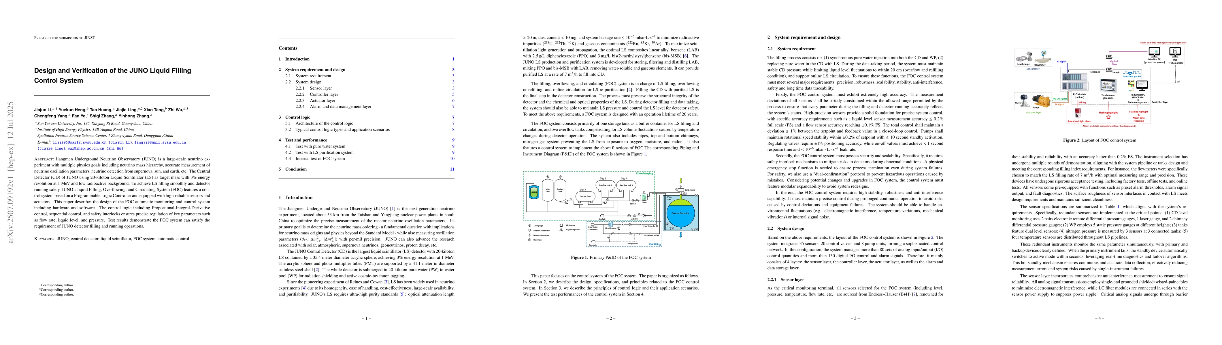 Thumbnail for Design and Verification of the JUNO Liquid Filling Control System