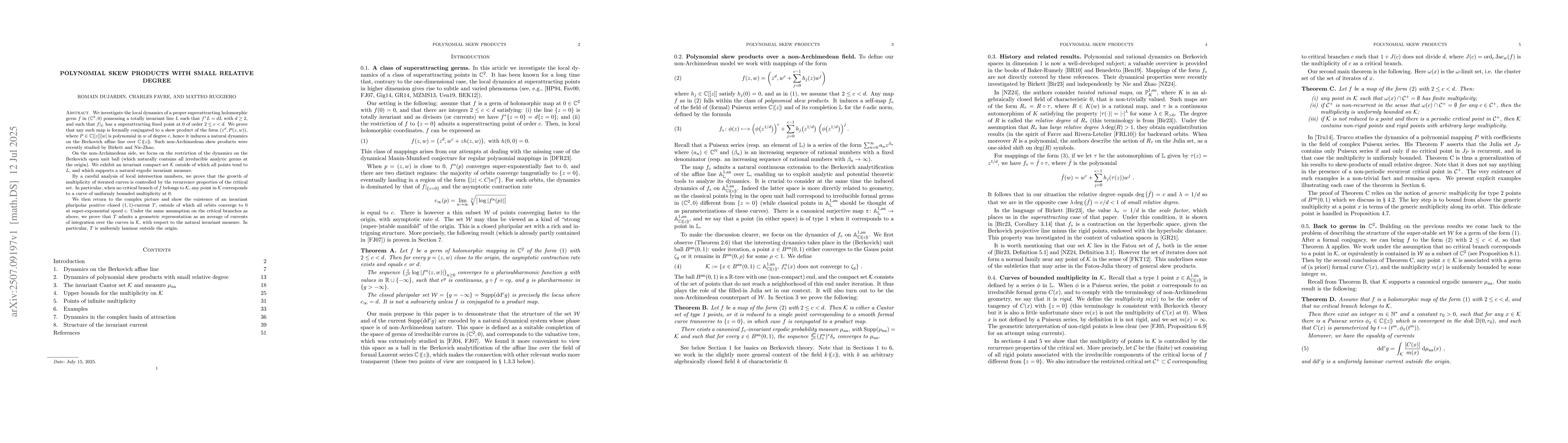 Thumbnail for Polynomial skew products with small relative degree