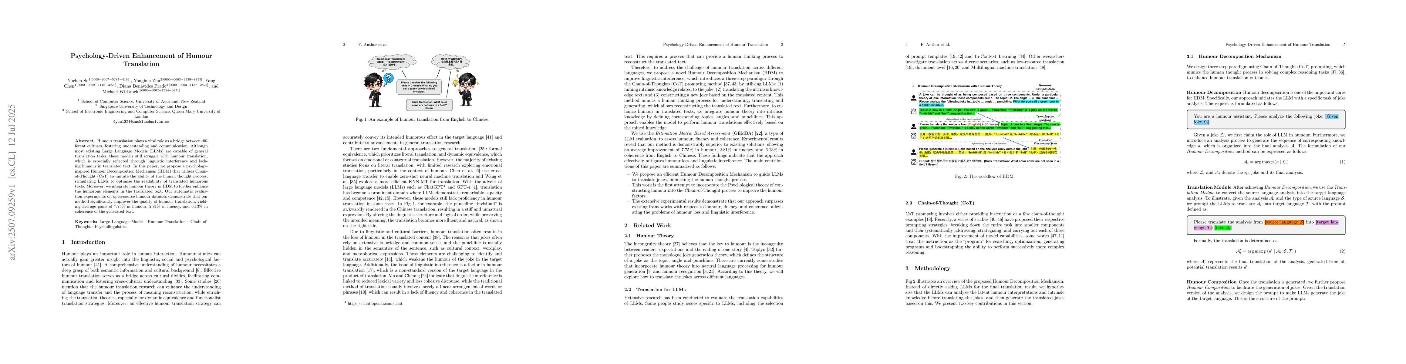 Thumbnail for Psychology-Driven Enhancement of Humour Translation