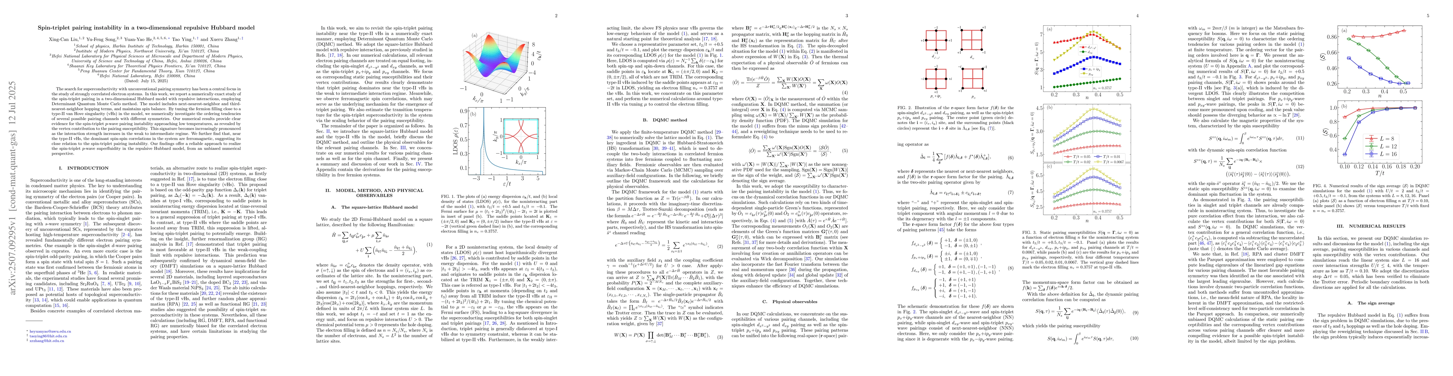 Thumbnail for Spin-triplet pairing instability in a two-dimensional repulsive Hubbard
  model