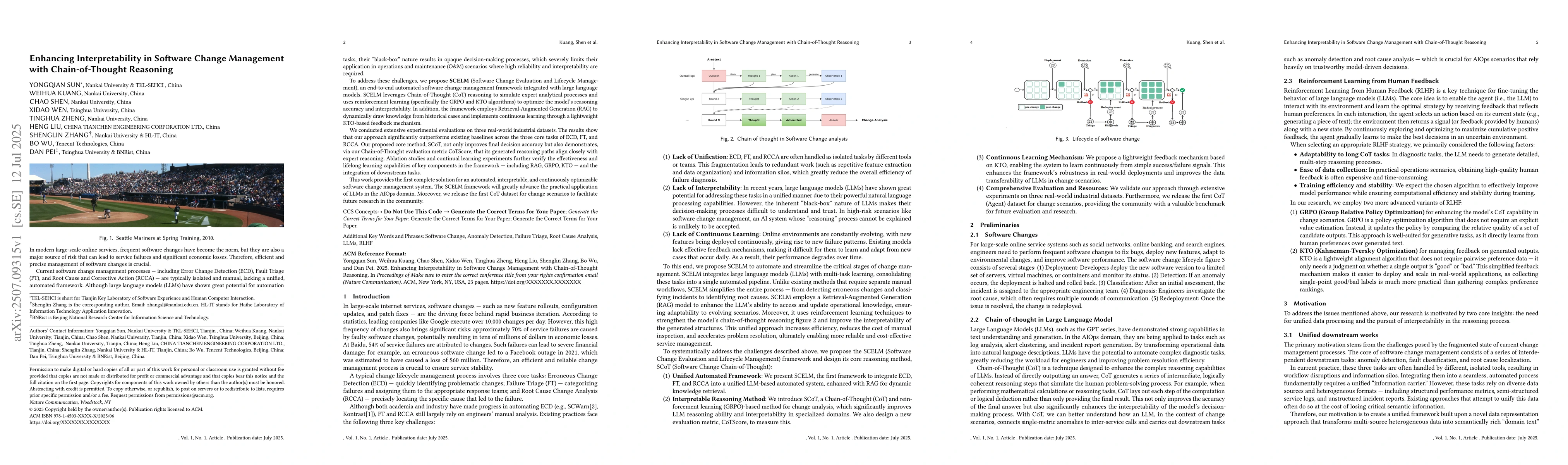 Thumbnail for Enhancing Interpretability in Software Change Management with
  Chain-of-Thought Reasoning
