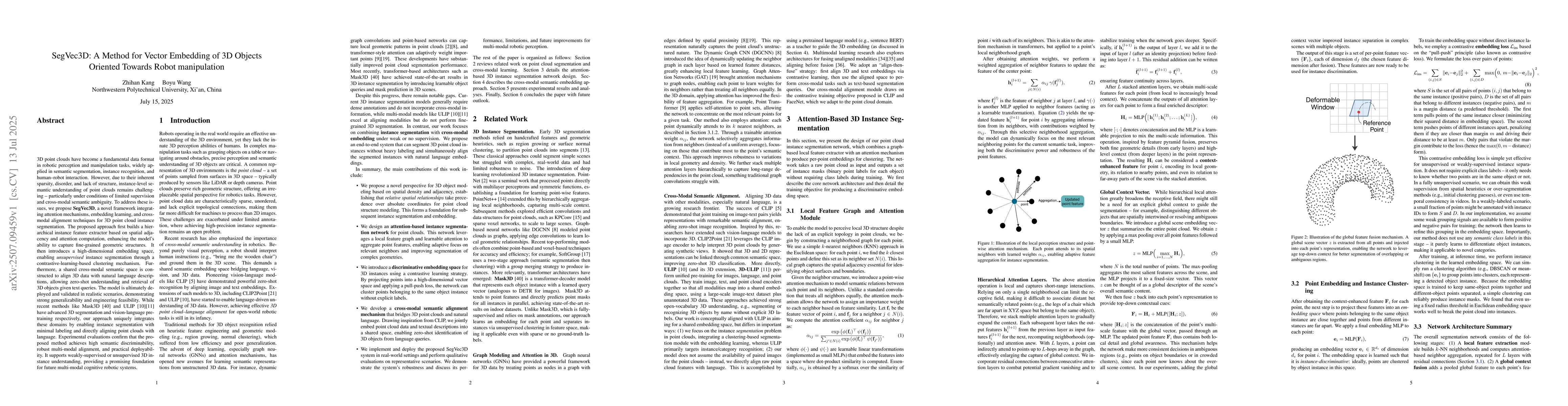 Thumbnail for SegVec3D: A Method for Vector Embedding of 3D Objects Oriented Towards
  Robot manipulation