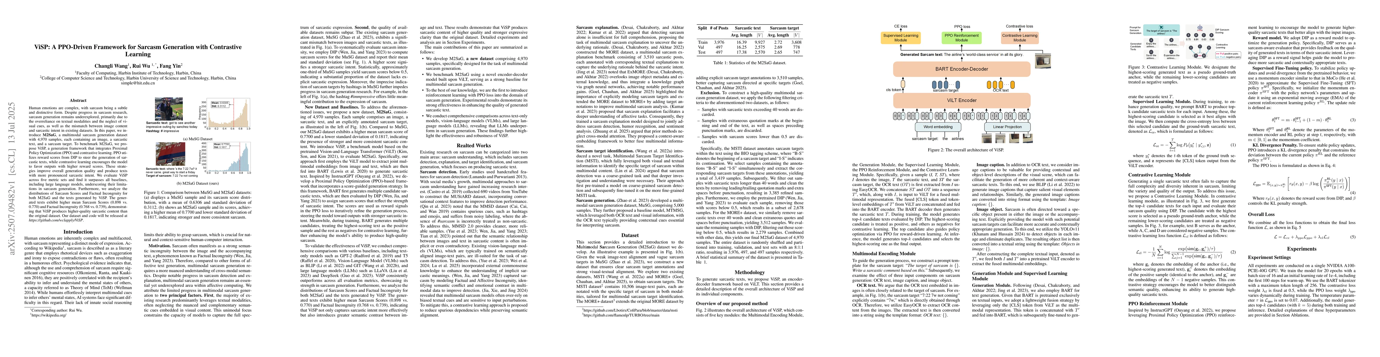 Thumbnail for ViSP: A PPO-Driven Framework for Sarcasm Generation with Contrastive
  Learning