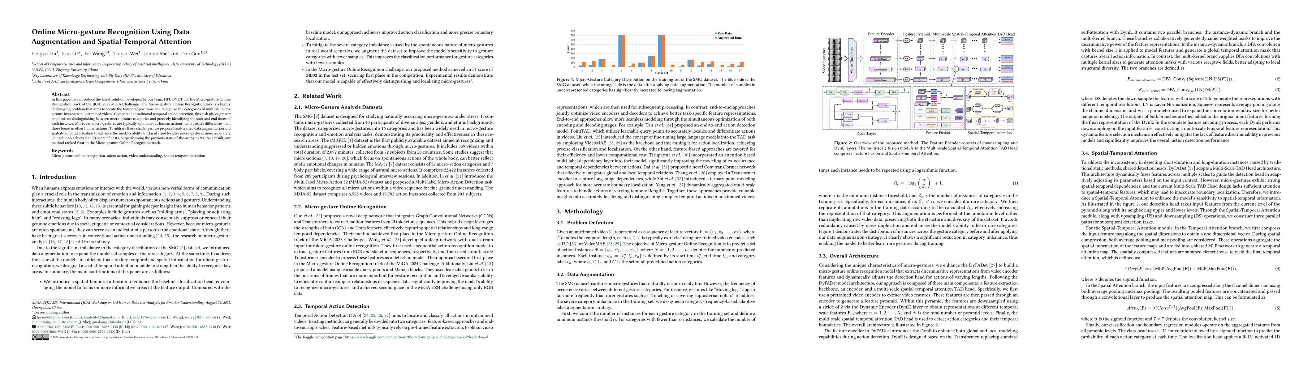 Thumbnail for Online Micro-gesture Recognition Using Data Augmentation and
  Spatial-Temporal Attention