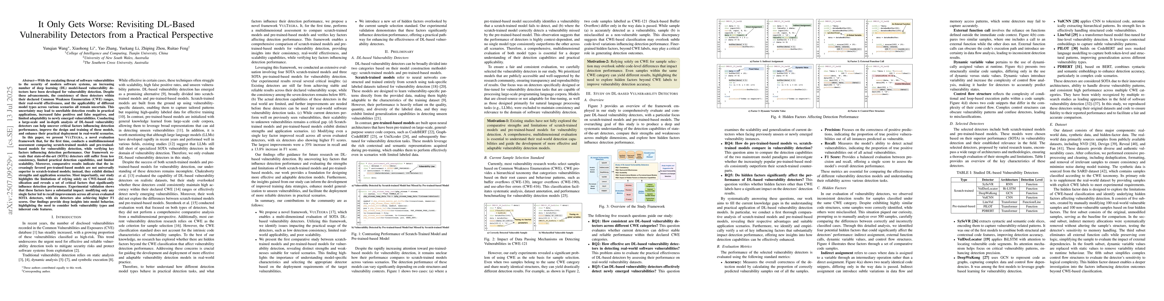 Thumbnail for It Only Gets Worse: Revisiting DL-Based Vulnerability Detectors from a
  Practical Perspective