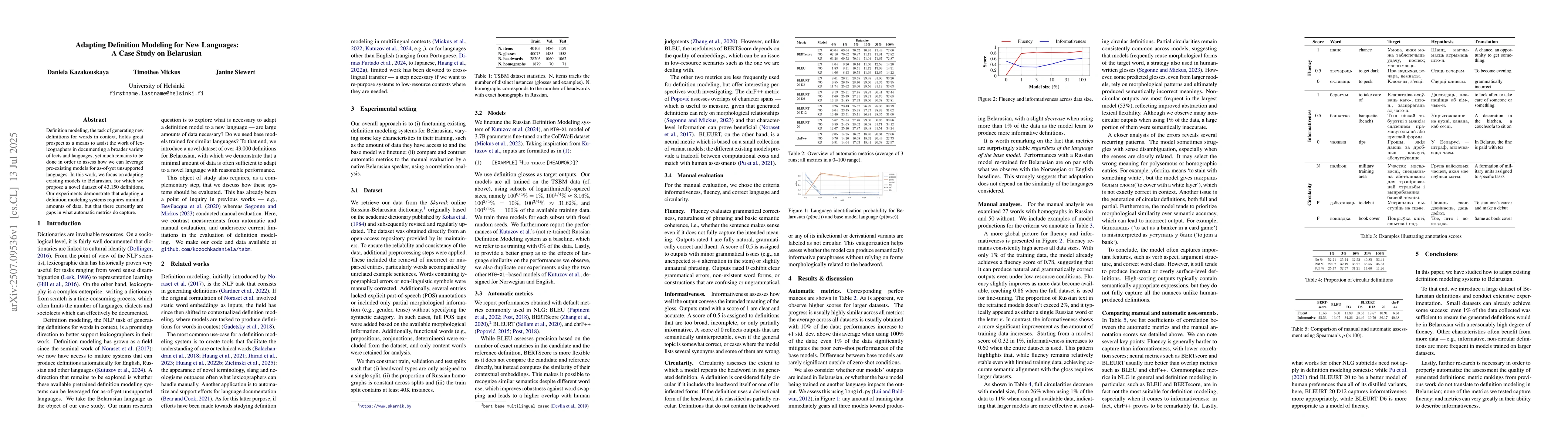 Thumbnail for Adapting Definition Modeling for New Languages: A Case Study on
  Belarusian