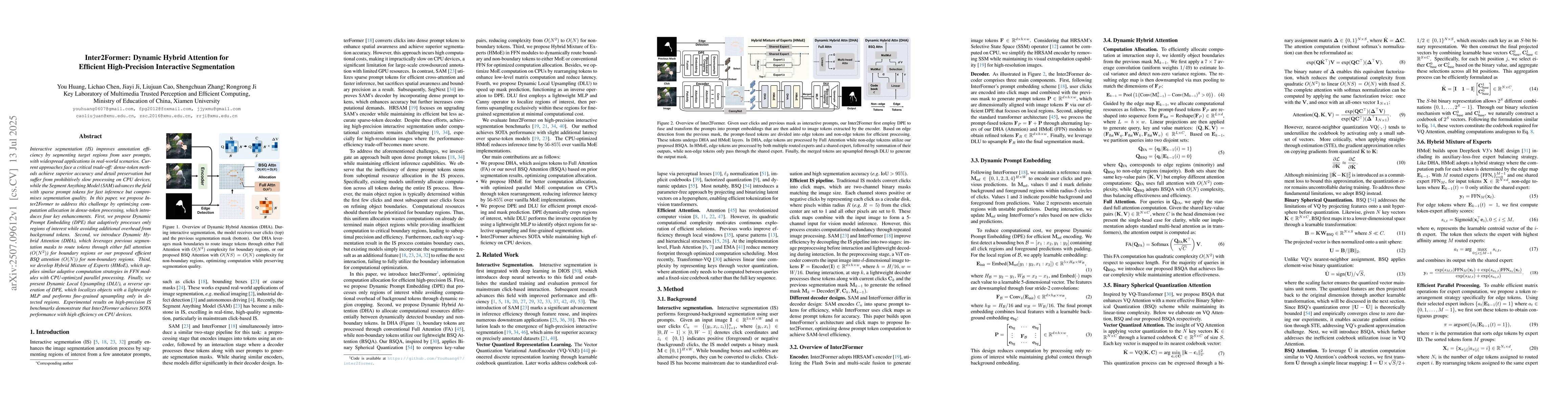 Thumbnail for Inter2Former: Dynamic Hybrid Attention for Efficient High-Precision
  Interactive