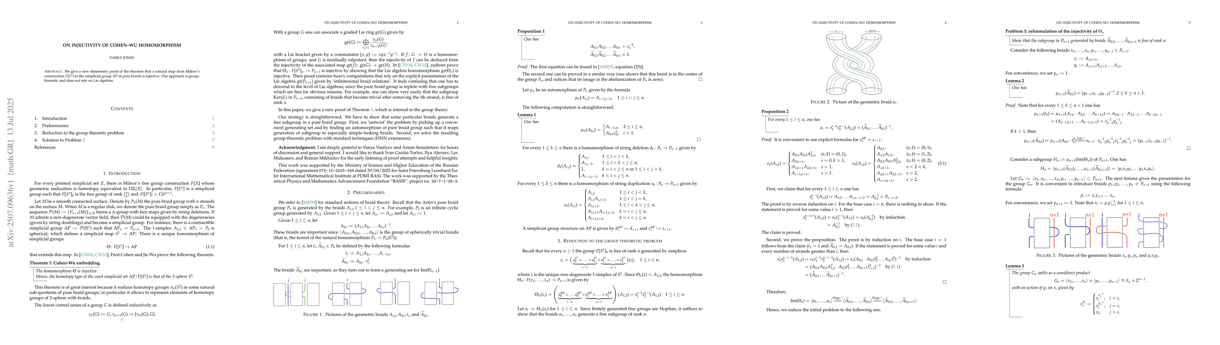 Thumbnail for On injectivity of Cohen-Wu homomorphism