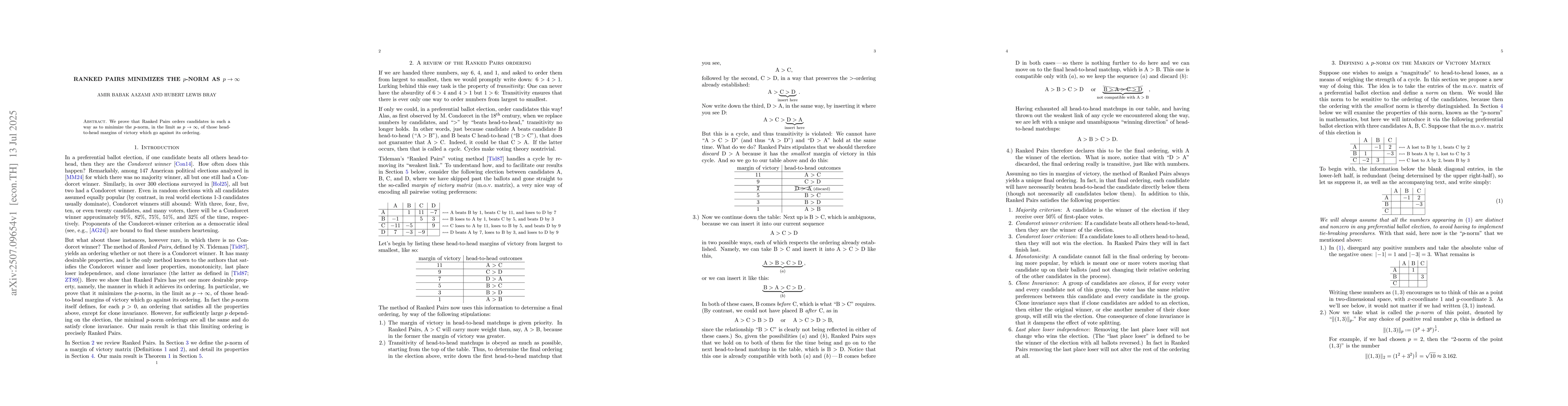 Thumbnail for Ranked Pairs minimizes the $p$-norm as $p \to \infty$