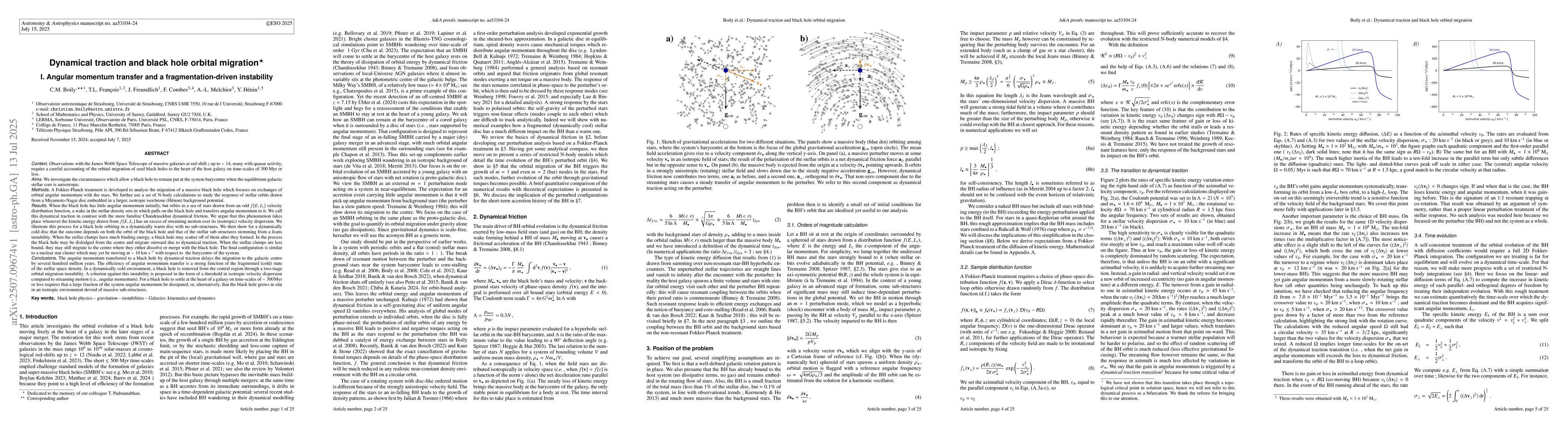 Thumbnail for Dynamical traction and black hole orbital migration