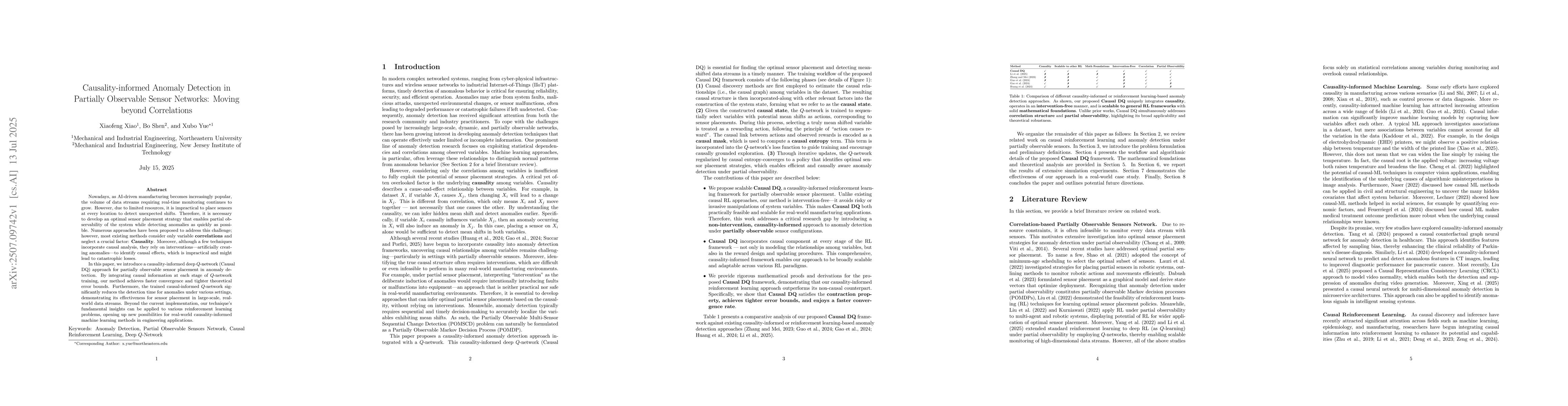 Thumbnail for Causality-informed Anomaly Detection in Partially Observable Sensor
  Networks: Moving beyond Correlations