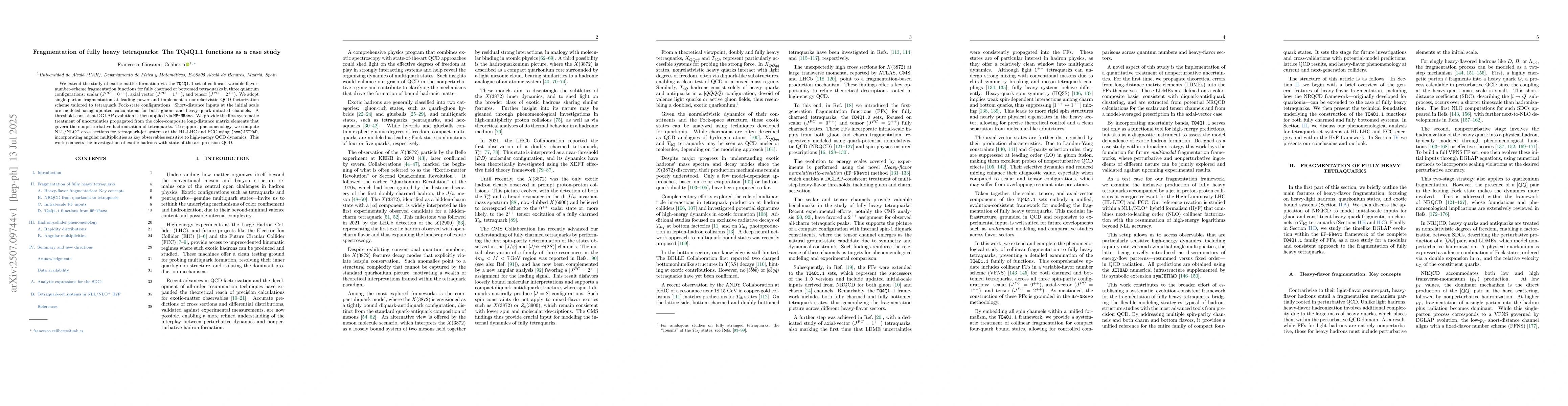 Thumbnail for Fragmentation of fully heavy tetraquarks: The TQ4Q1.1 functions as a
  case study