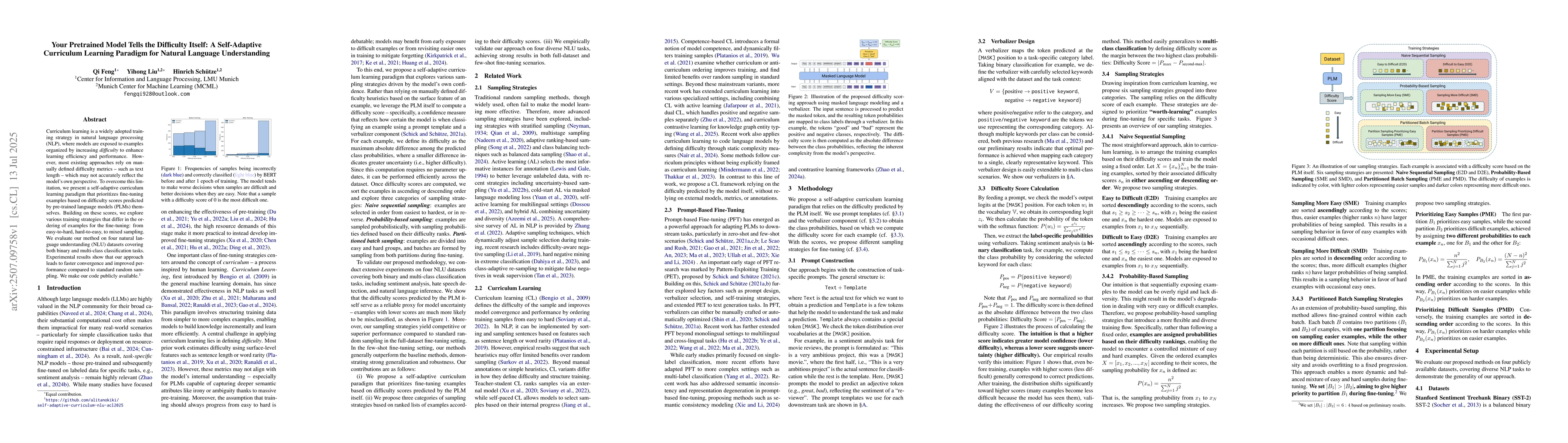 Thumbnail for Your Pretrained Model Tells the Difficulty Itself: A Self-Adaptive
  Curriculum Learning Paradigm for Natural Language Understanding