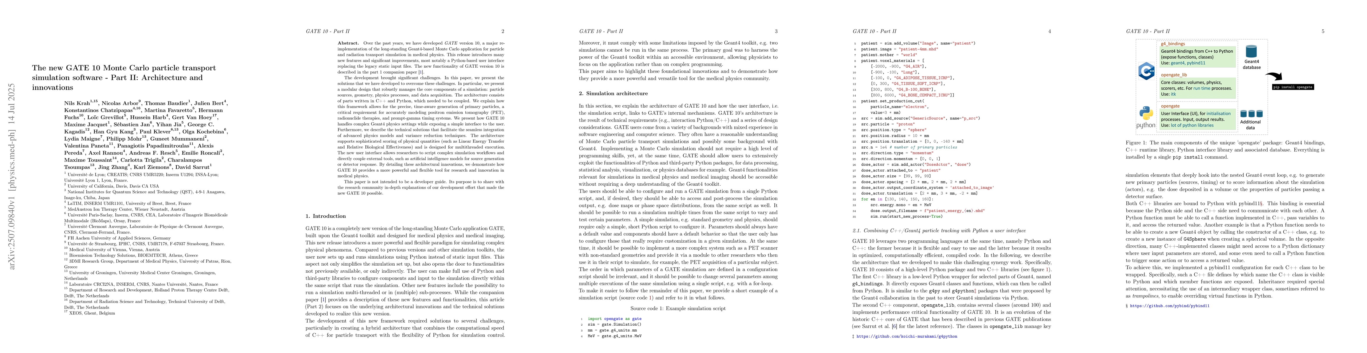 Thumbnail for The new GATE 10 Monte Carlo particle transport simulation software --
  Part II: Architecture and innovations