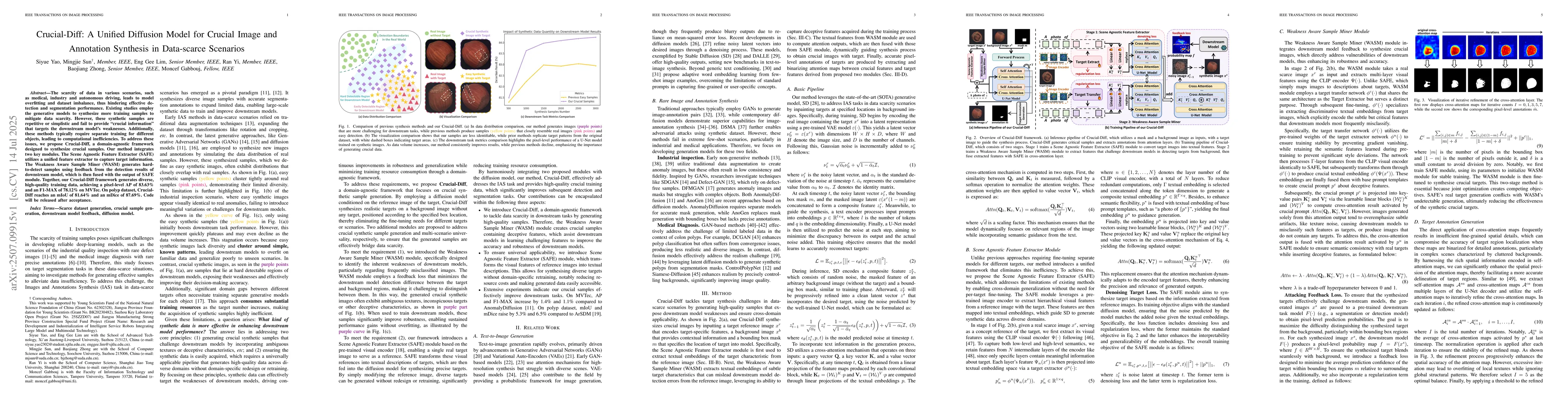 Thumbnail for Crucial-Diff: A Unified Diffusion Model for Crucial Image and Annotation
  Synthesis in Data-scarce Scenarios