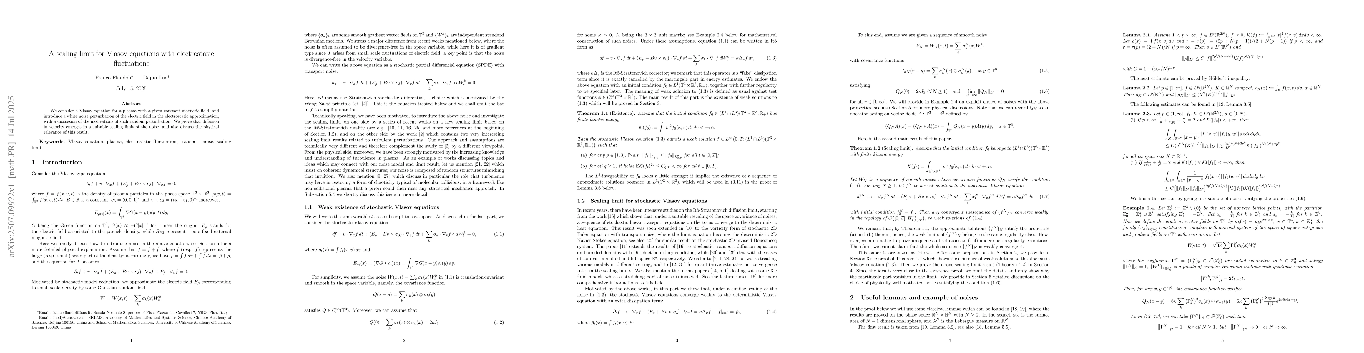 Thumbnail for A scaling limit for Vlasov equations with electrostatic fluctuations