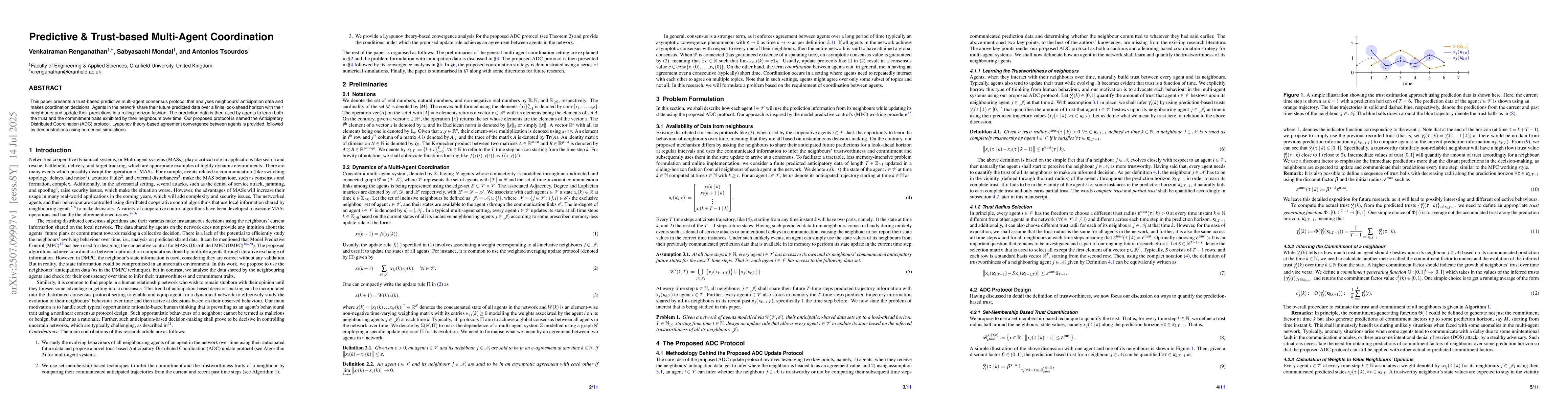 Thumbnail for Predictive & Trust-based Multi-Agent Coordination