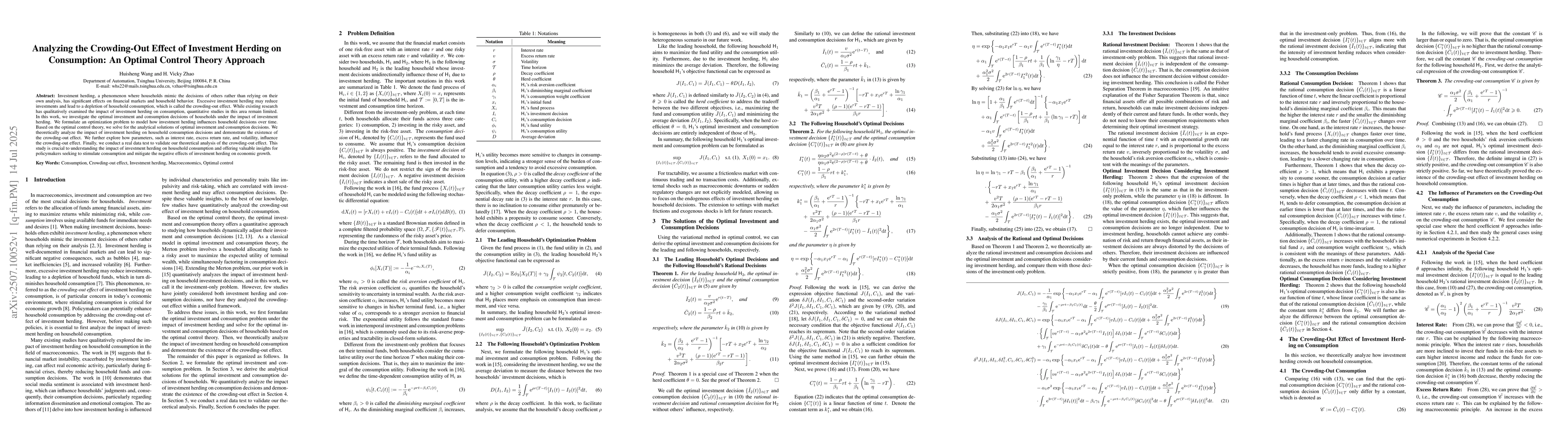 Thumbnail for Analyzing the Crowding-Out Effect of Investment Herding on Consumption:
  An Optimal Control Theory Approach