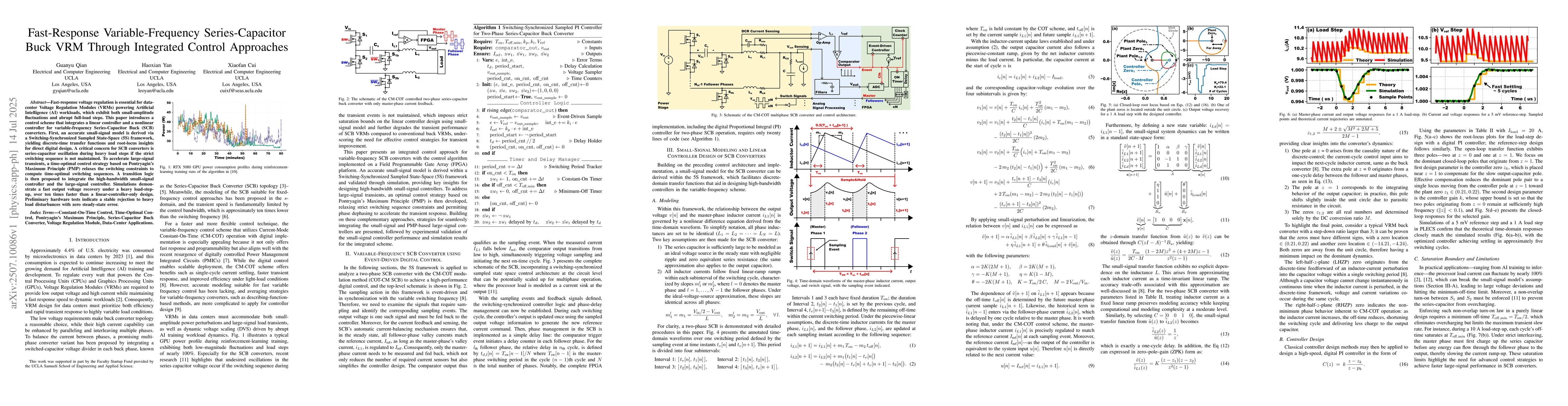 Thumbnail for Fast-Response Variable-Frequency Series-Capacitor Buck VRM Through
  Integrated Control Approaches