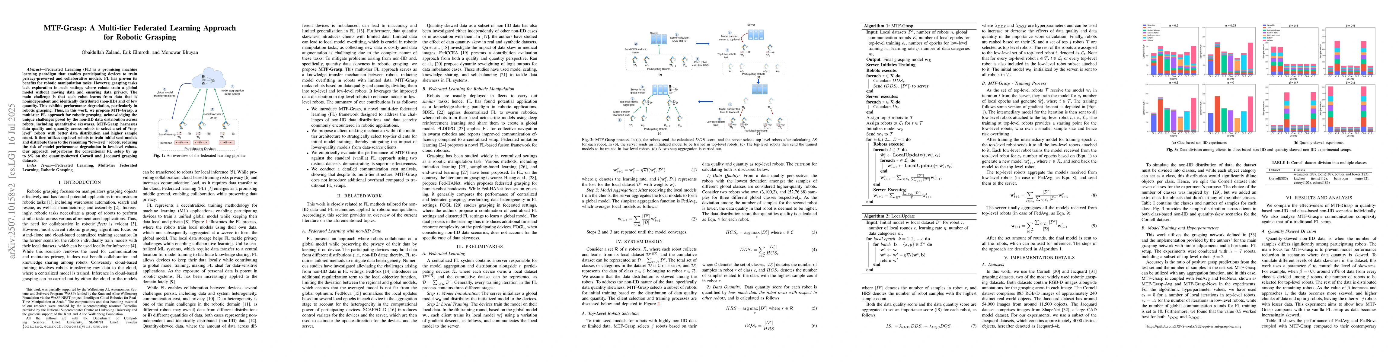 Thumbnail for MTF-Grasp: A Multi-tier Federated Learning Approach for Robotic Grasping
