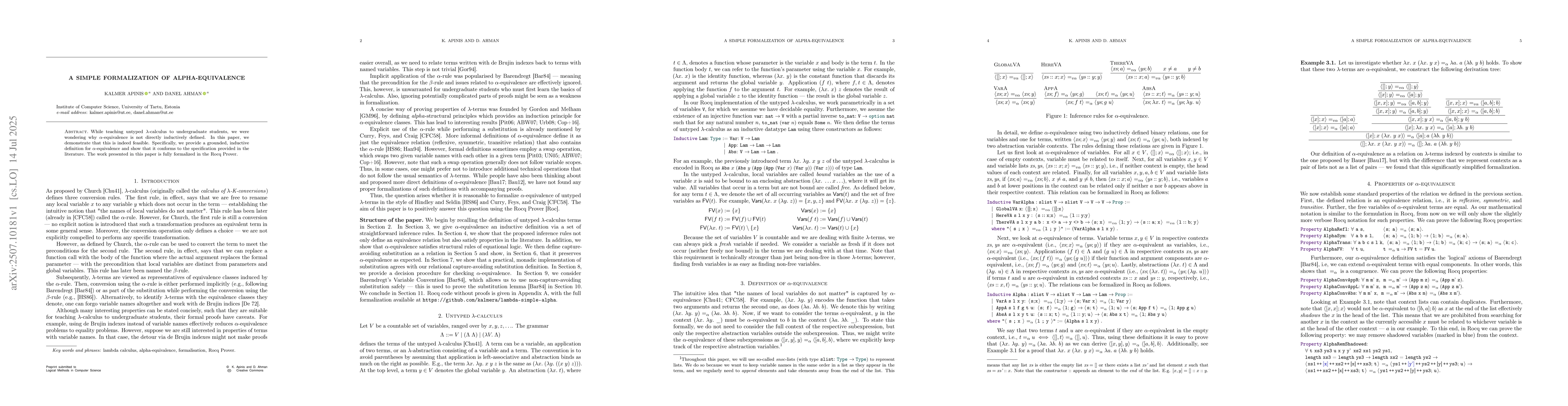 Thumbnail for A simple formalization of alpha-equivalence