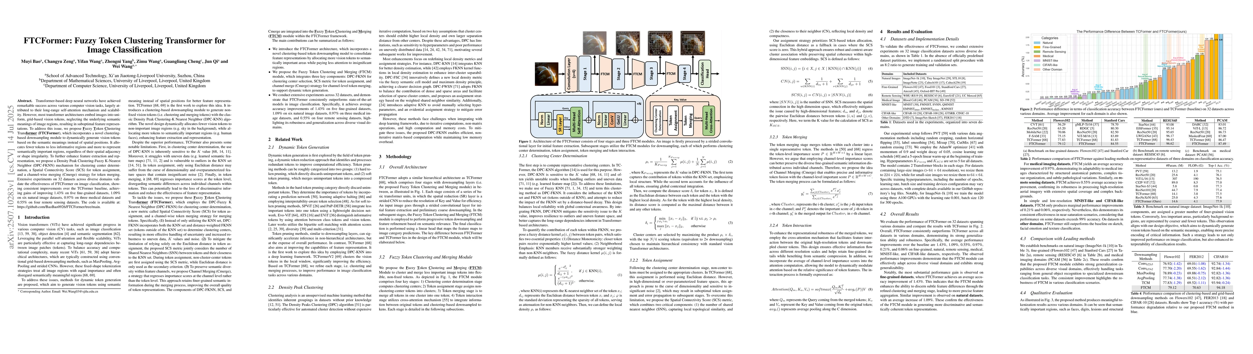 Thumbnail for FTCFormer: Fuzzy Token Clustering Transformer for Image Classification