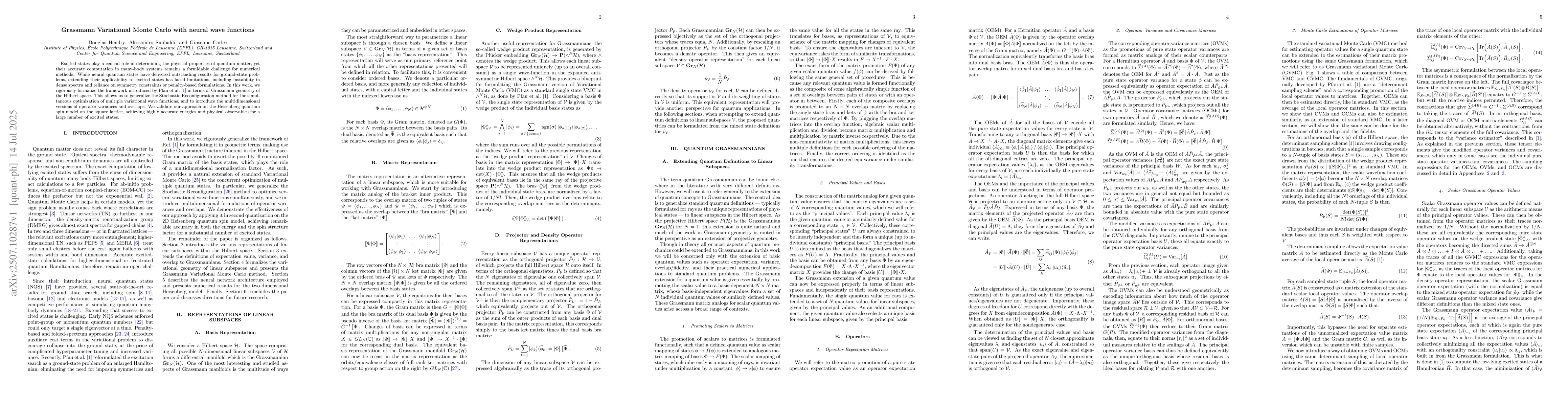 Thumbnail for Grassmann Variational Monte Carlo with neural wave functions