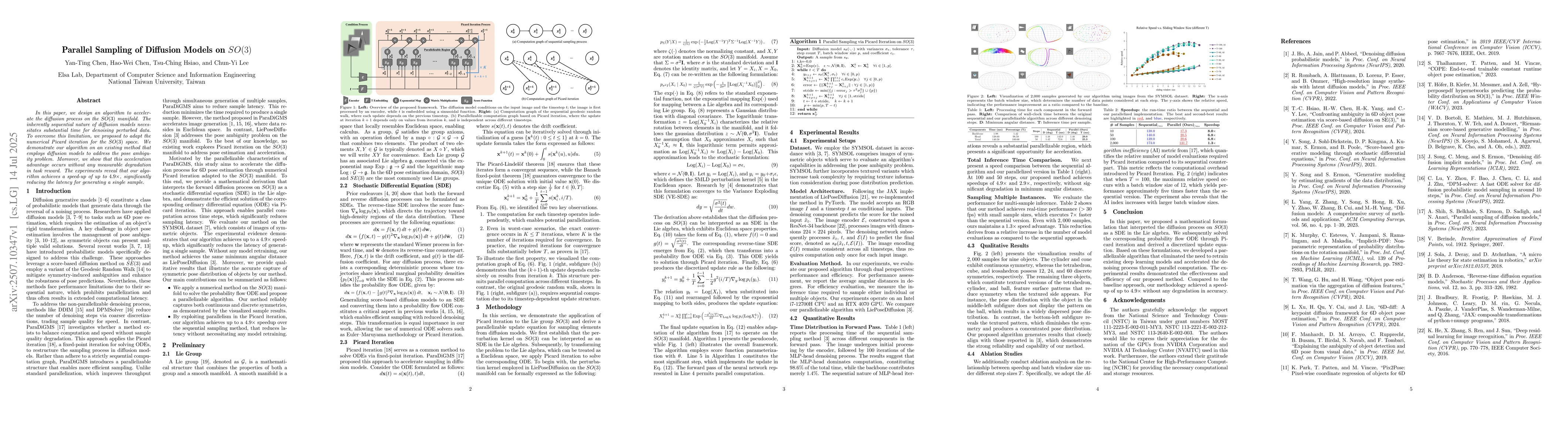 Thumbnail for Parallel Sampling of Diffusion Models on $SO(3)$