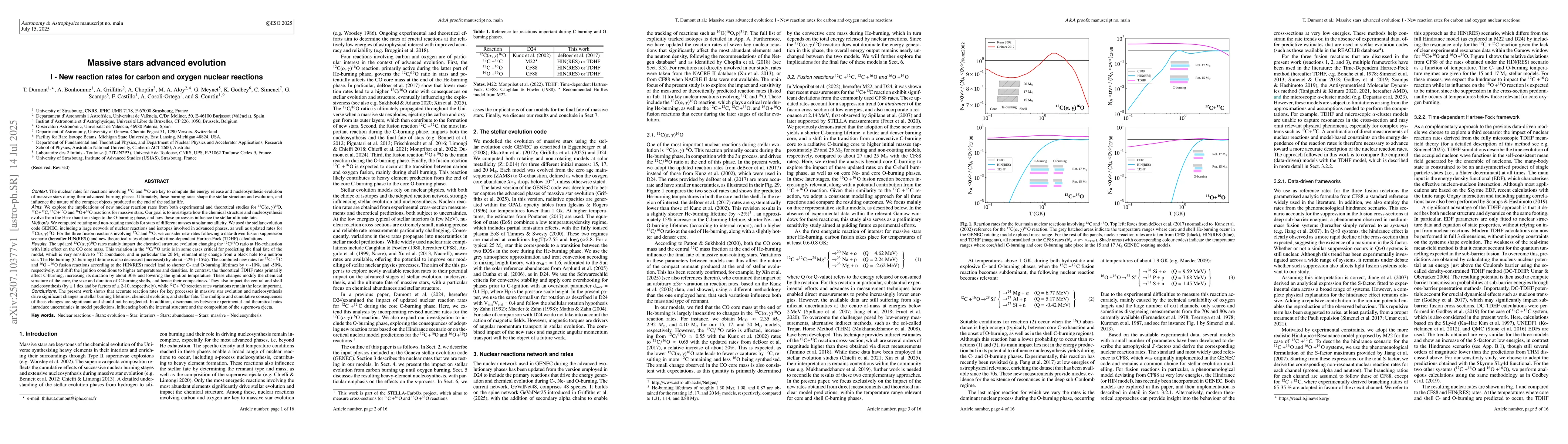 Thumbnail for Massive stars advanced evolution: I -- New reaction rates for carbon and
  oxygen nuclear reactions
