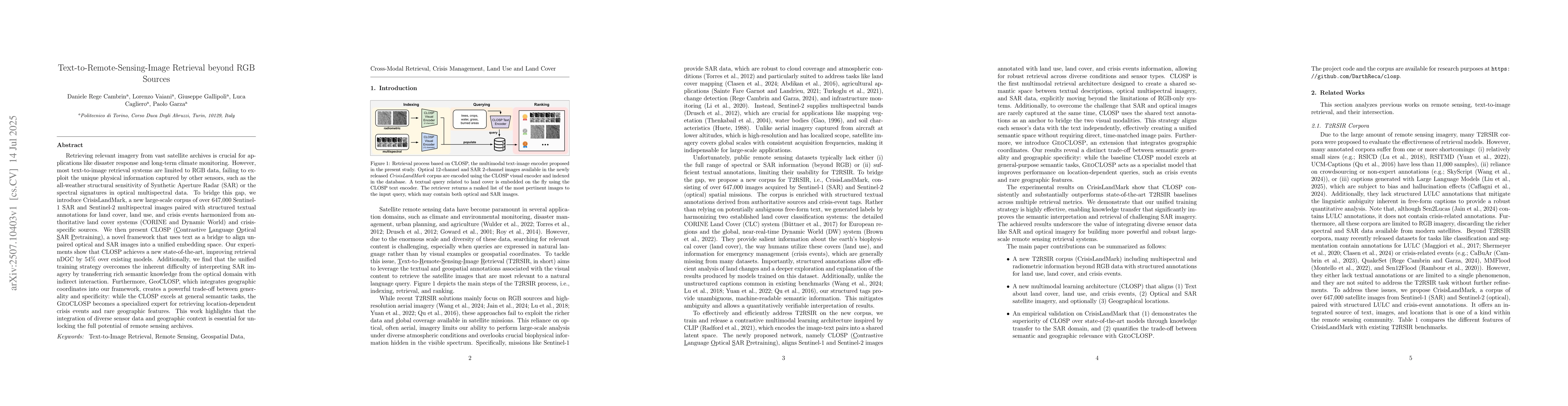 Thumbnail for Text-to-Remote-Sensing-Image Retrieval beyond RGB Sources