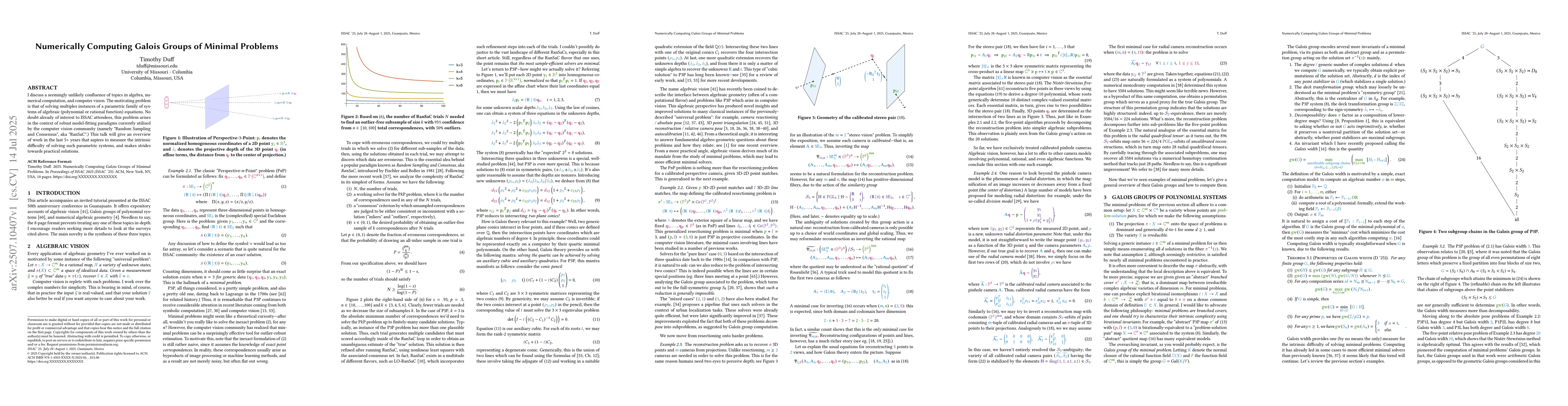 Thumbnail for Numerically Computing Galois Groups of Minimal Problems