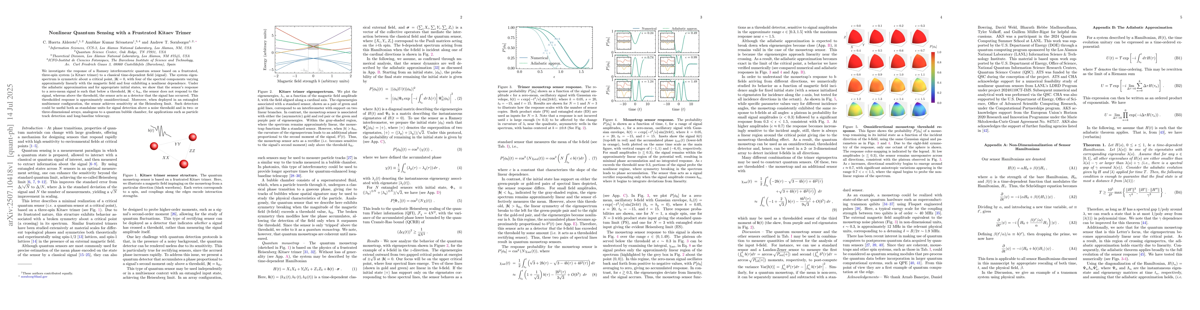 Thumbnail for Nonlinear Quantum Sensing with a Frustrated Kitaev Trimer