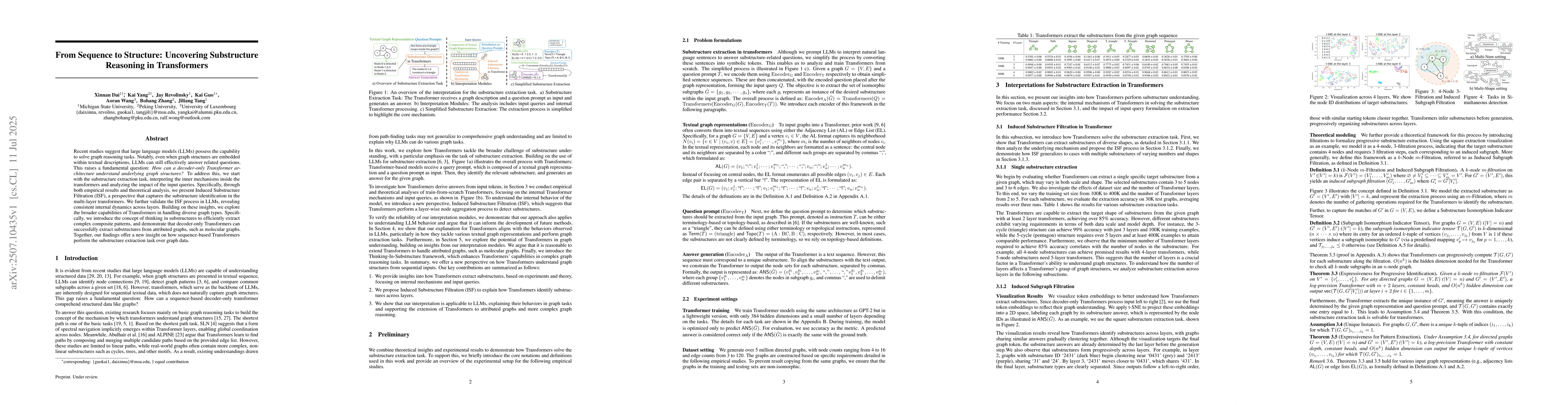 Thumbnail for From Sequence to Structure: Uncovering Substructure Reasoning in
  Transformers