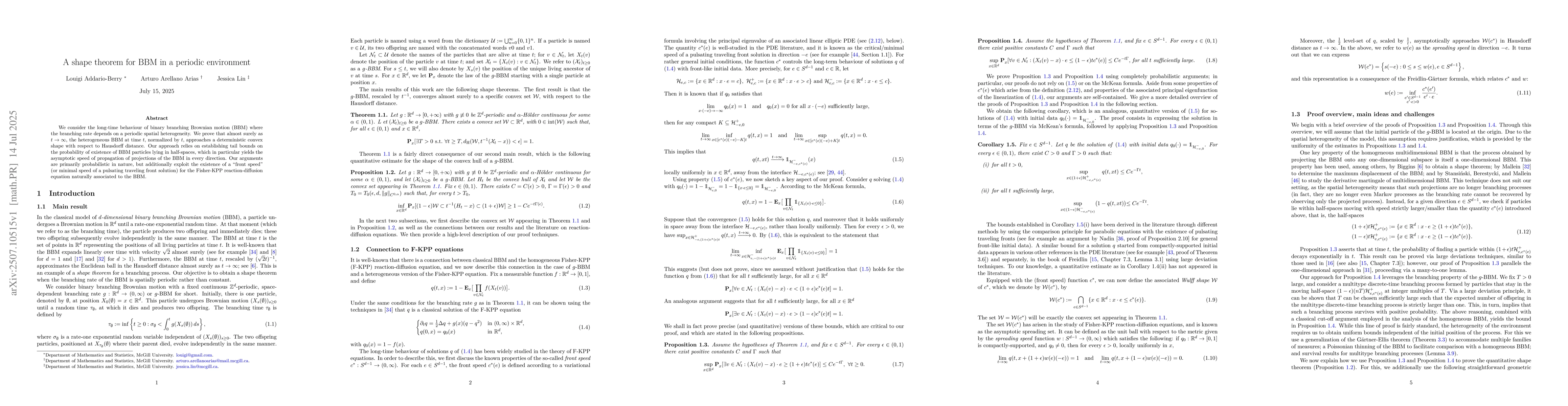 Thumbnail for A shape theorem for BBM in a periodic environment