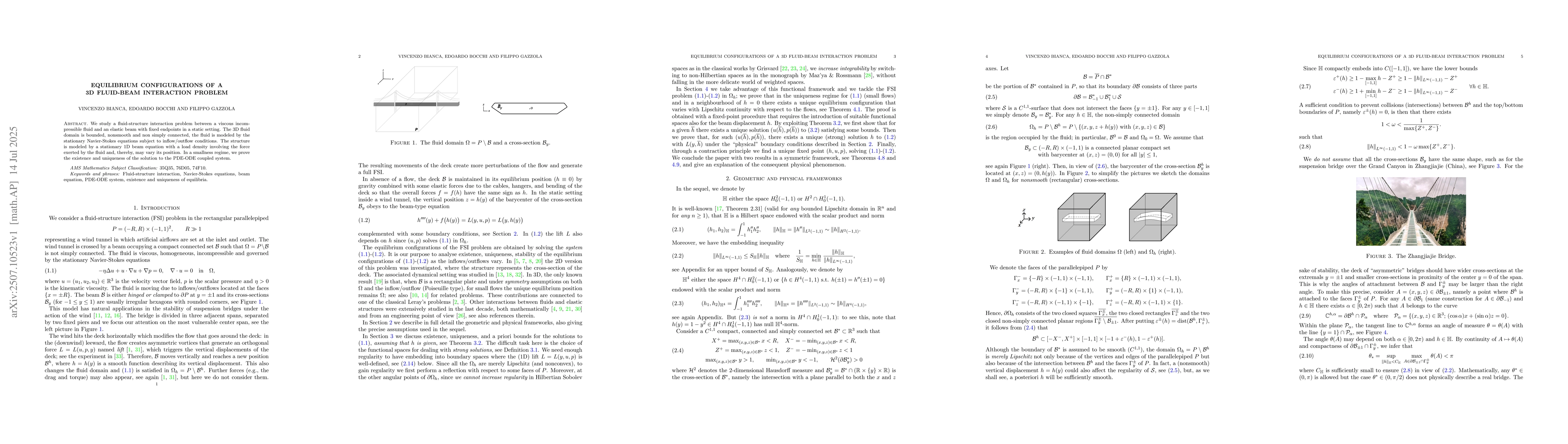 Thumbnail for Equilibrium configurations of a 3D fluid-beam interaction problem