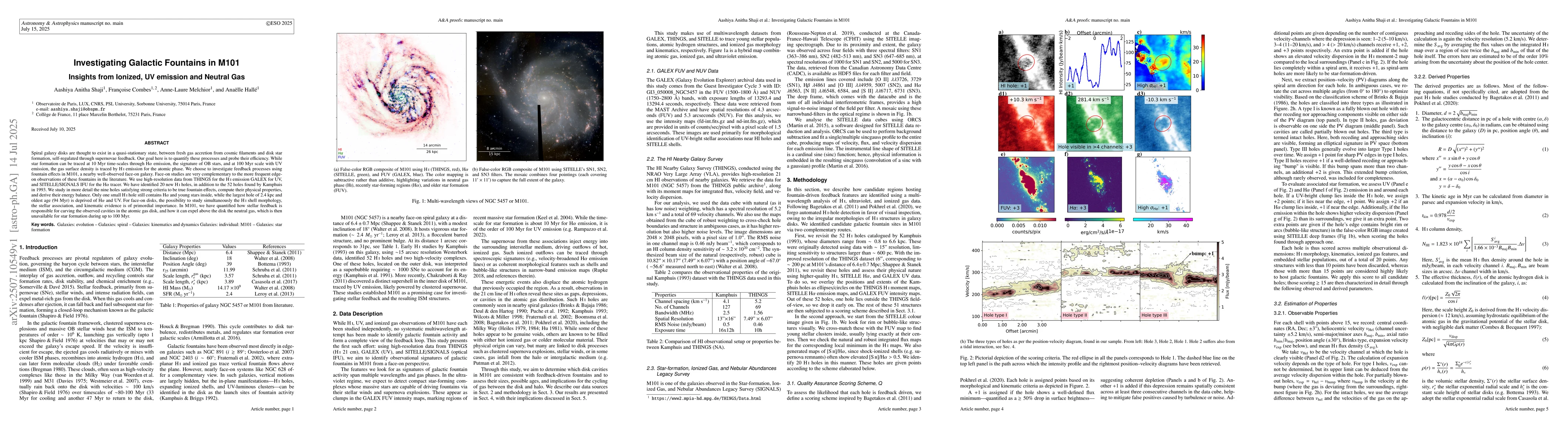 Thumbnail for Investigating Galactic Fountains in M101: Insights from Ionized, UV
  emissions and Neutral Gas