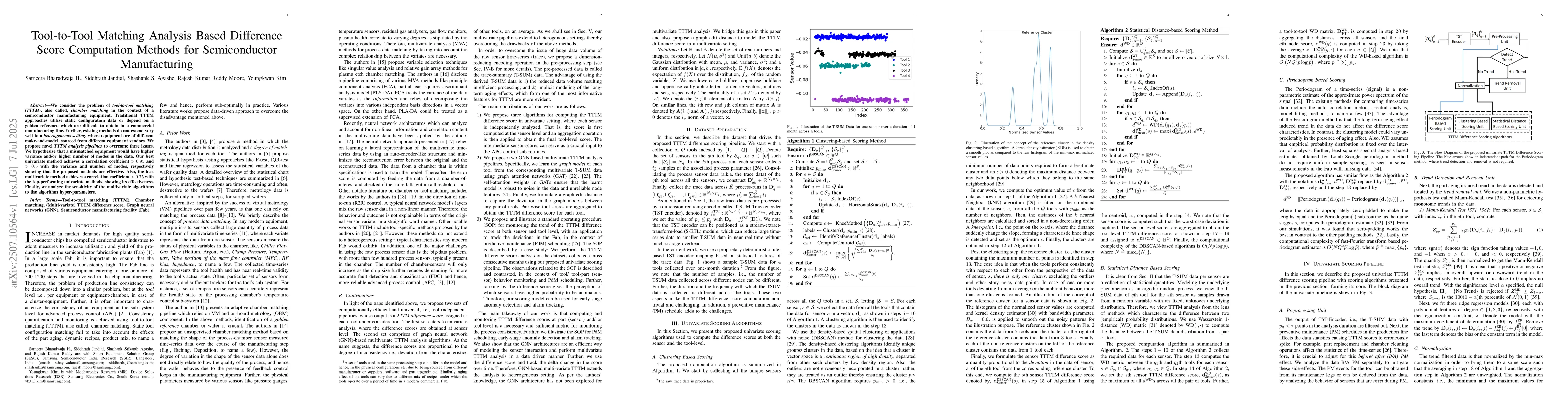 Thumbnail for Tool-to-Tool Matching Analysis Based Difference Score Computation
  Methods for Semiconductor Manufacturing