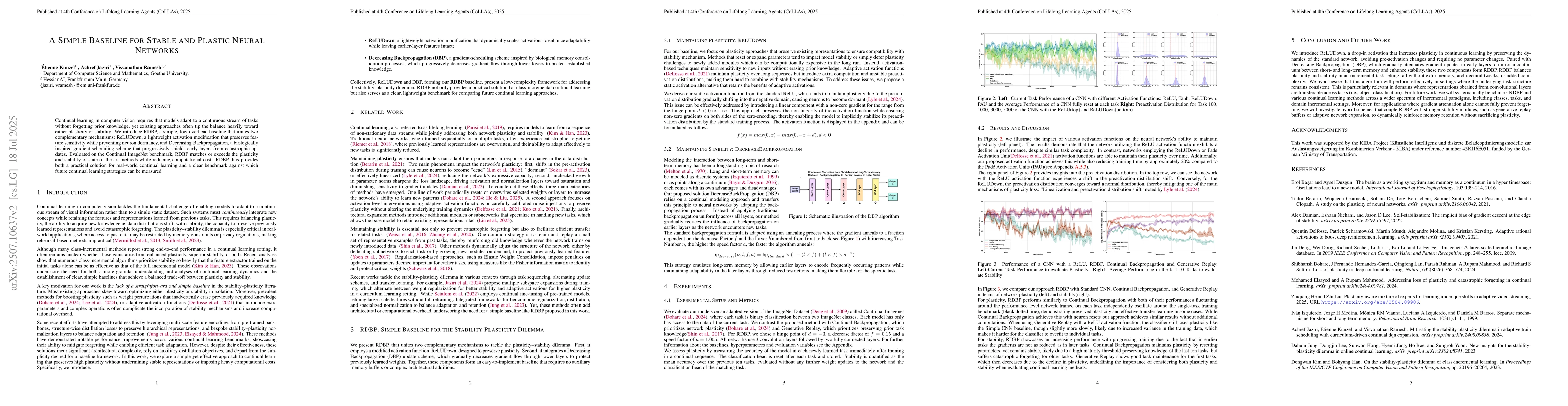 Thumbnail for A Simple Baseline for Stable and Plastic Neural Networks