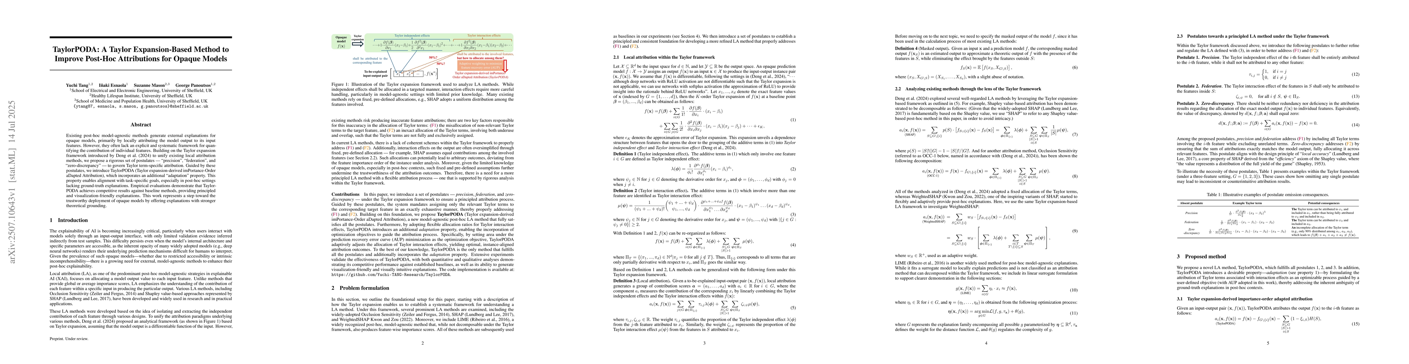 Thumbnail for TaylorPODA: A Taylor Expansion-Based Method to Improve Post-Hoc
  Attributions for Opaque Models