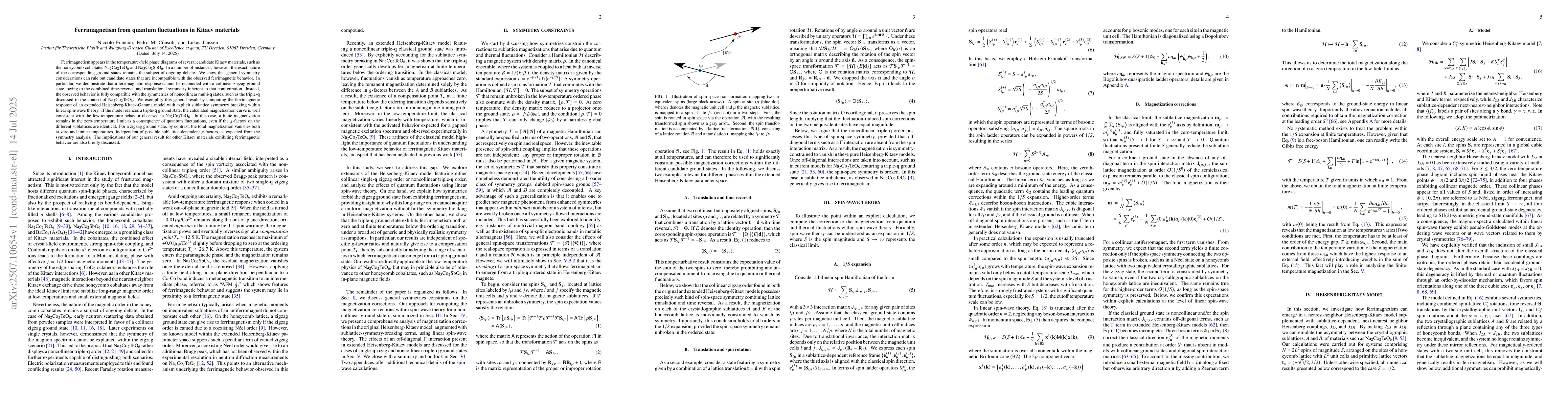 Thumbnail for Ferrimagnetism from quantum fluctuations in Kitaev materials