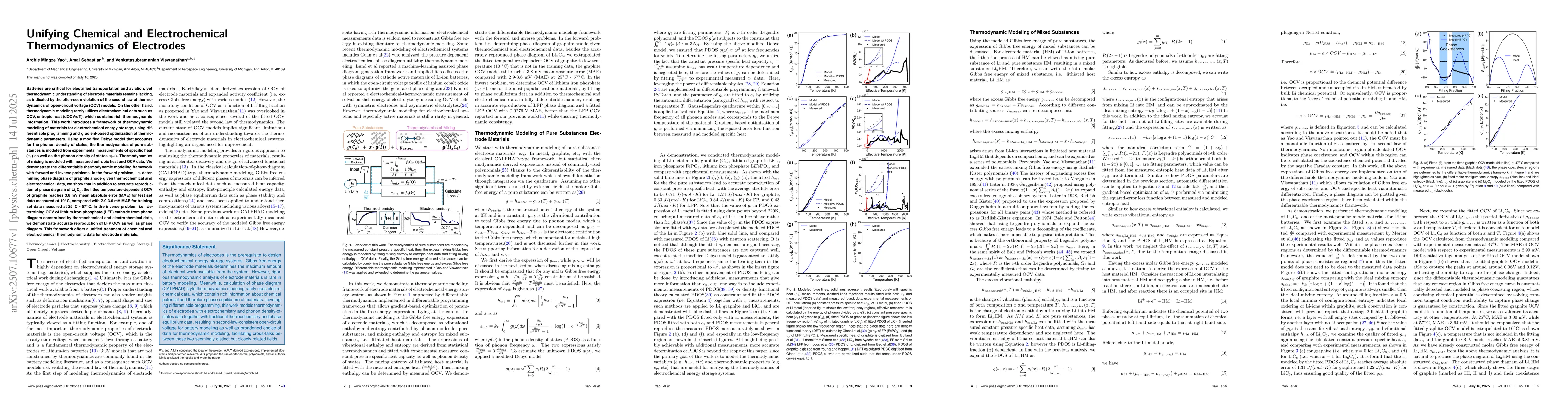Thumbnail for Unifying Chemical and Electrochemical Thermodynamics of Electrodes