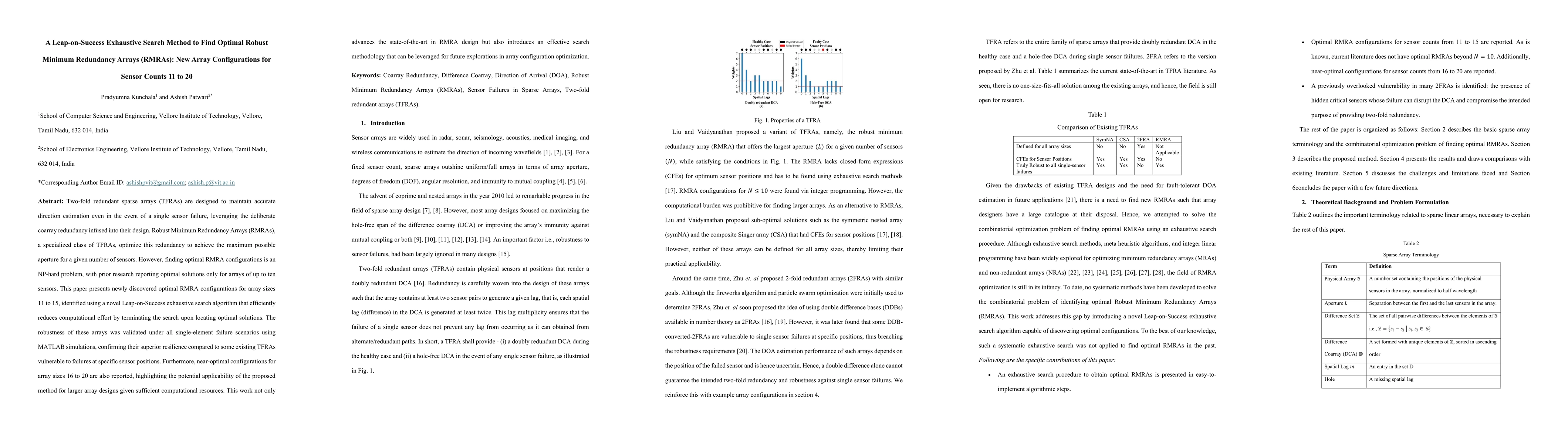 Thumbnail for A Leap-on-Success Exhaustive Search Method to Find Optimal Robust
  Minimum Redundancy Arrays (RMRAs): New Array Configurations for Sensor Counts
  11 to 20